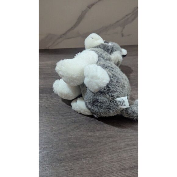 TB   Trading Co 9"Plush Husky Dog Toy " Gray & White Stuffed Animal - Picture 4 of 11